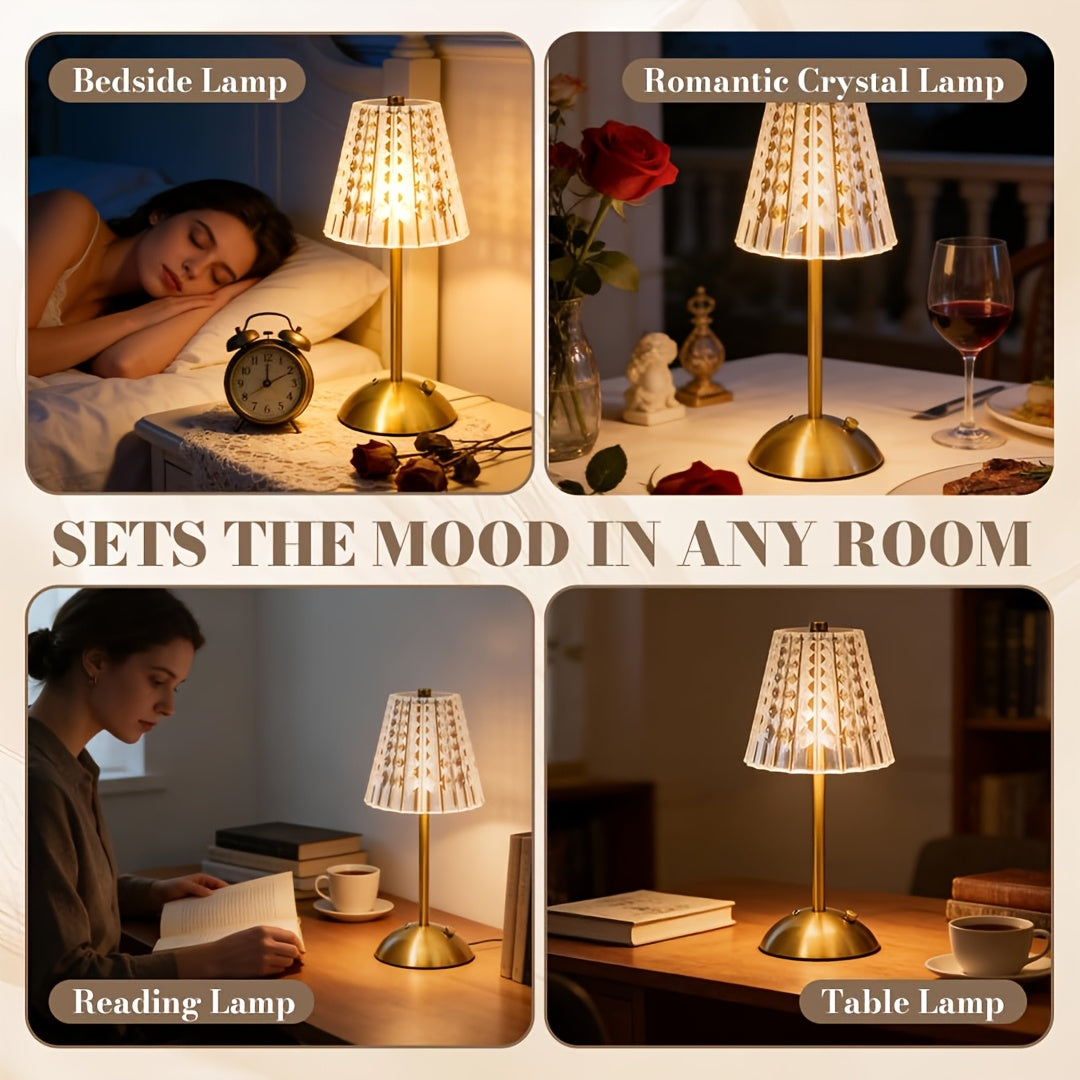 GOLDLUME – Rechargeable Golden Table Lamp for Elegant Ambient Lighting