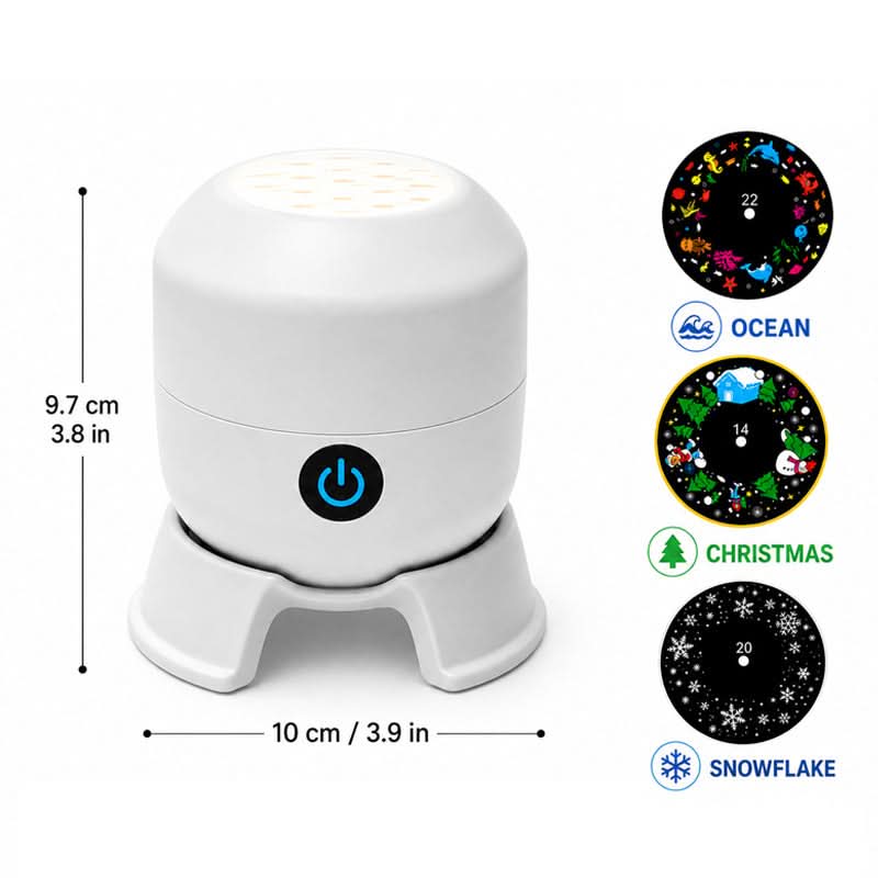 LUMIVORTEX – Rotating LED Projector Light for Immersive Room Ambiance
