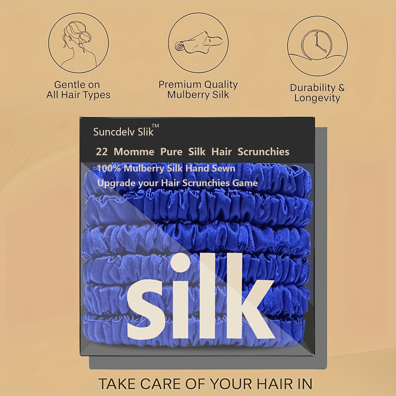 HAIRNOVA – 6-Pack Minimalist Hair Ties for Everyday Styling