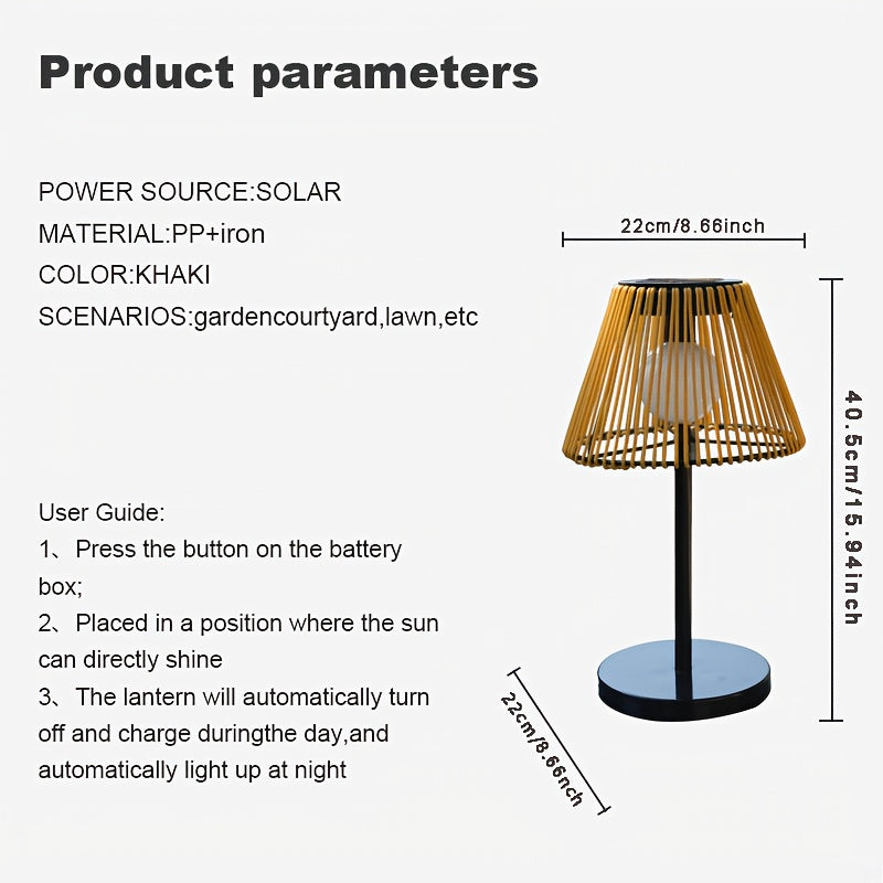 SOLKHAKI – Cordless Solar Table Lamp