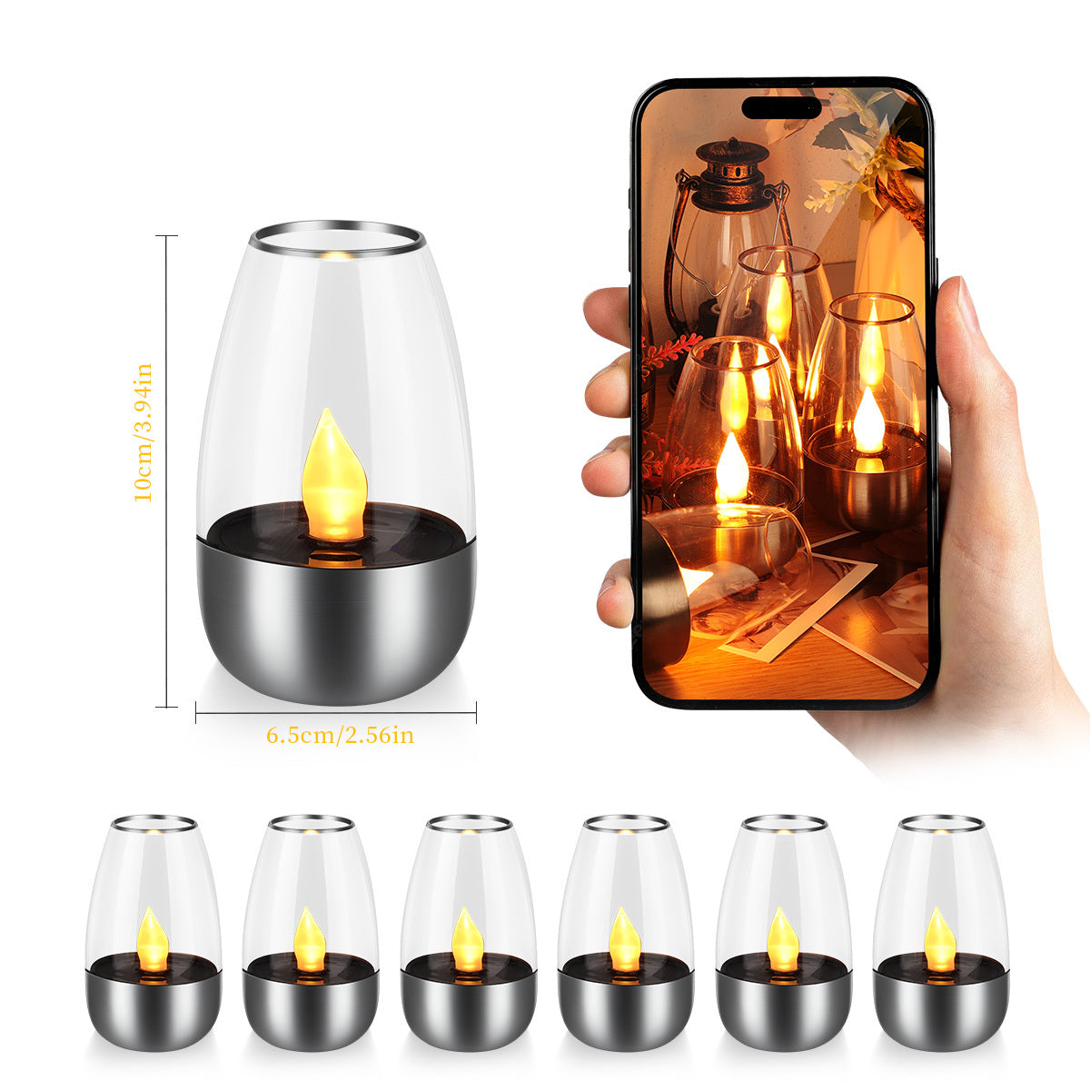 FLAMELUX – Luces solares cálidas con efecto vela