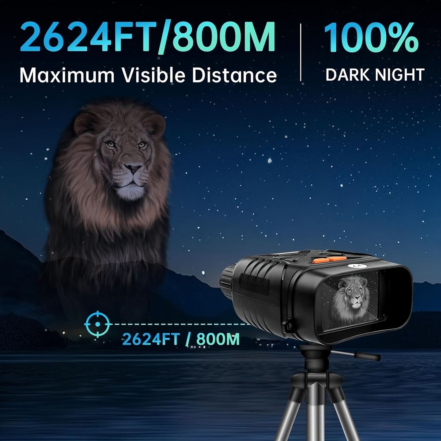 DARKZOOM – Digital Night Vision Binoculars with Long Range Viewing