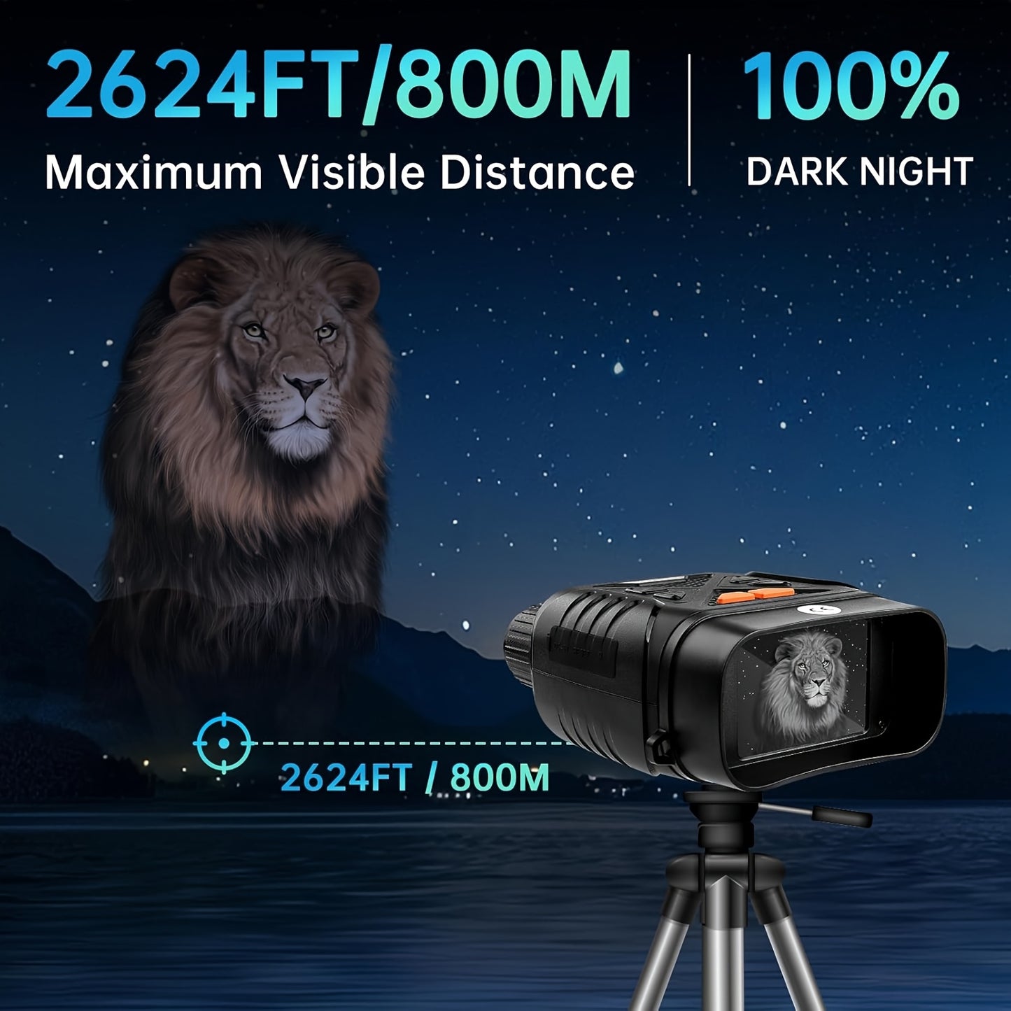 DARKZOOM – Digital Night Vision Binoculars with Long Range Viewing