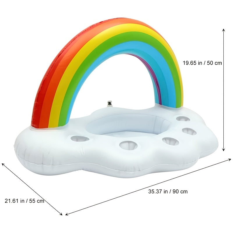 Rainbelle - Inflatable Rainbow Floating Drink Holder