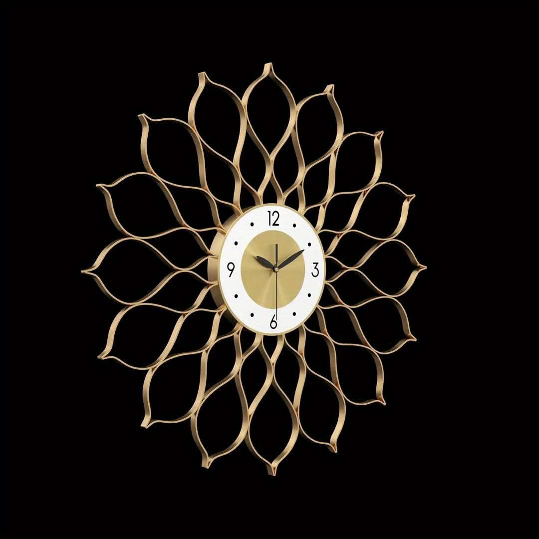 PRESTIGELIVA – Elegant Gold Wall Clock for Modern Interiors