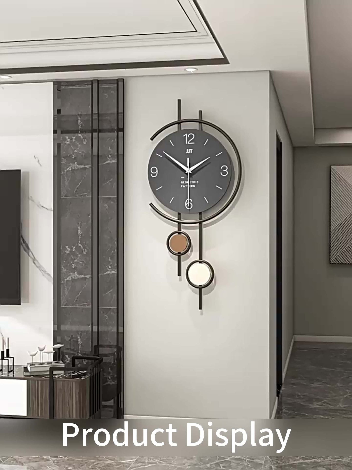 QUIETNORD - Silent Scandinavian wall clock with minimalist iron frame design