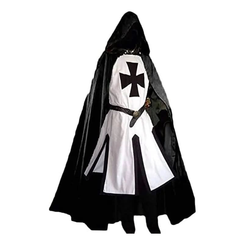 Authentic Medieval Knight Costume with Cloak - TEMPLARIA Adult Knight Halloween Costume 8