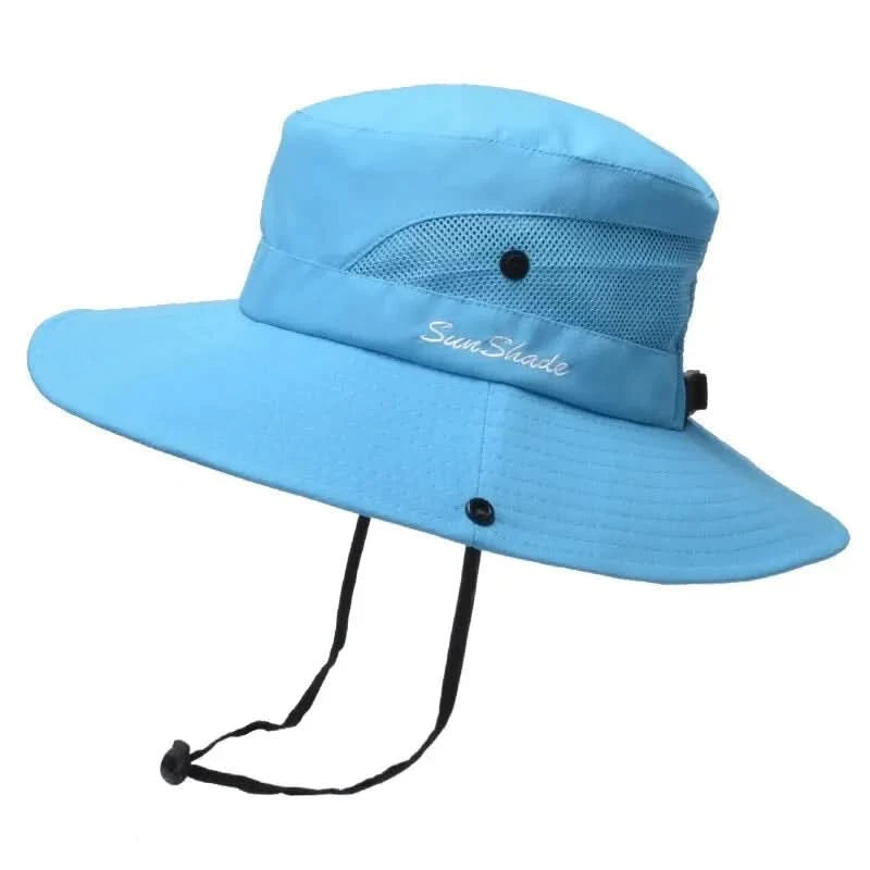 Breathable Summer Sun Hat for Women - Foldable Beach Hat with Ponytail Hole 15
