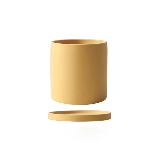 PUREPOT - Elegant white ceramic flowerpot with minimalist modern décor design