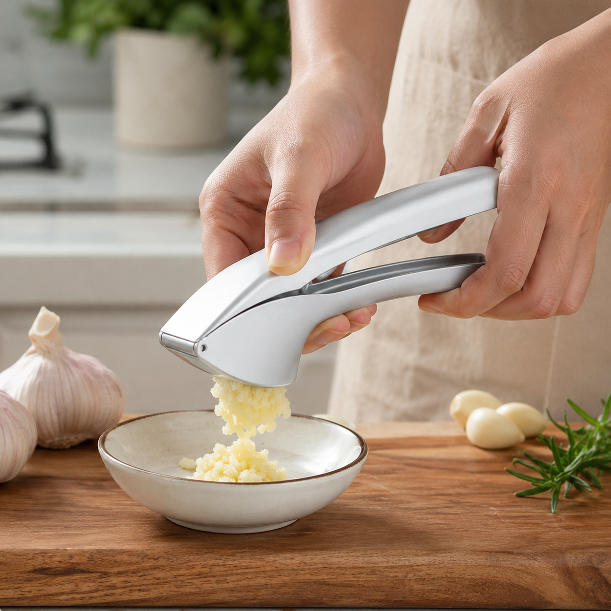 GARLICFORGE – Hvidløgspresser i zinklegering til kraftig smag i hverdagen