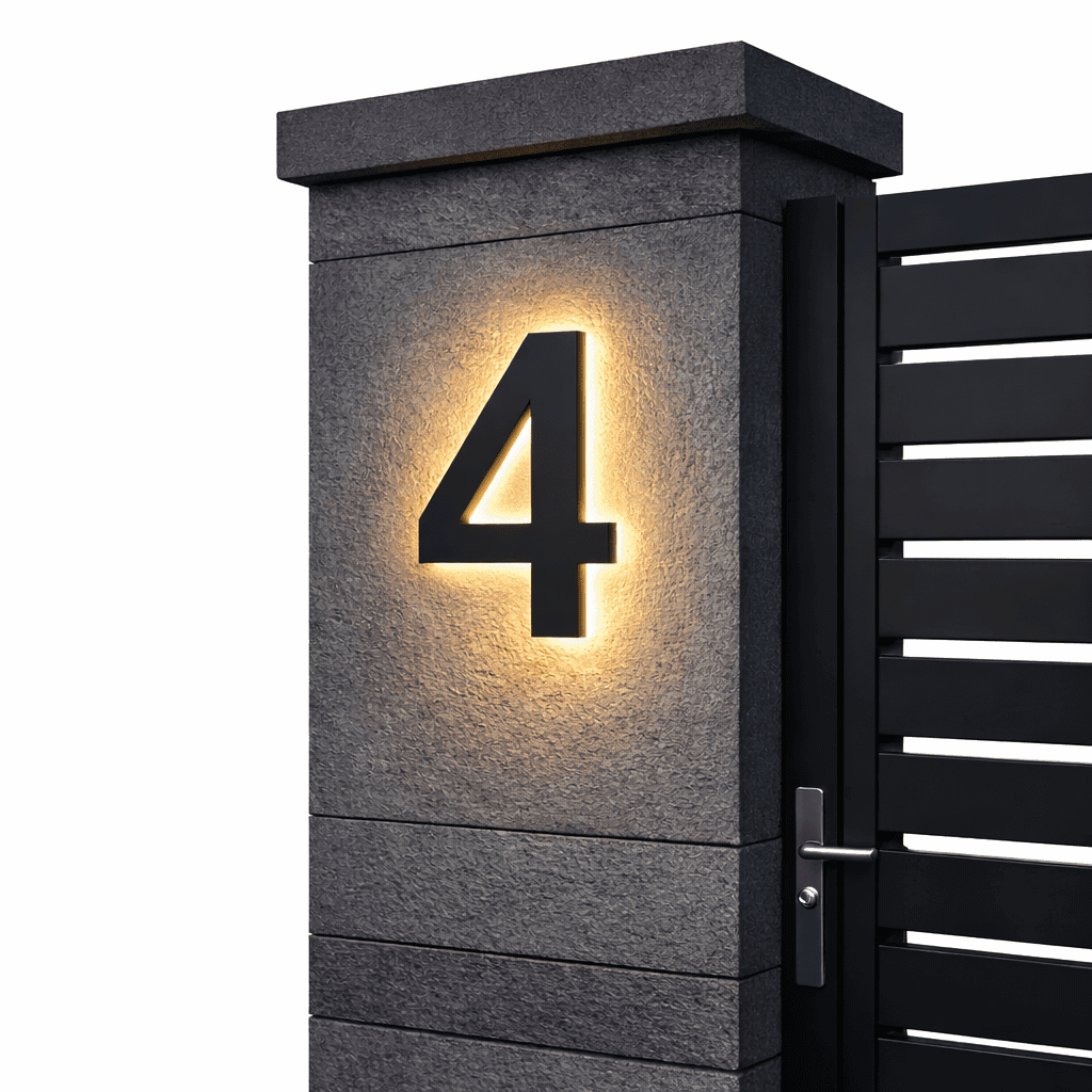 SIGNGLOW – Illuminated LED House Number Sign for Modern Homes