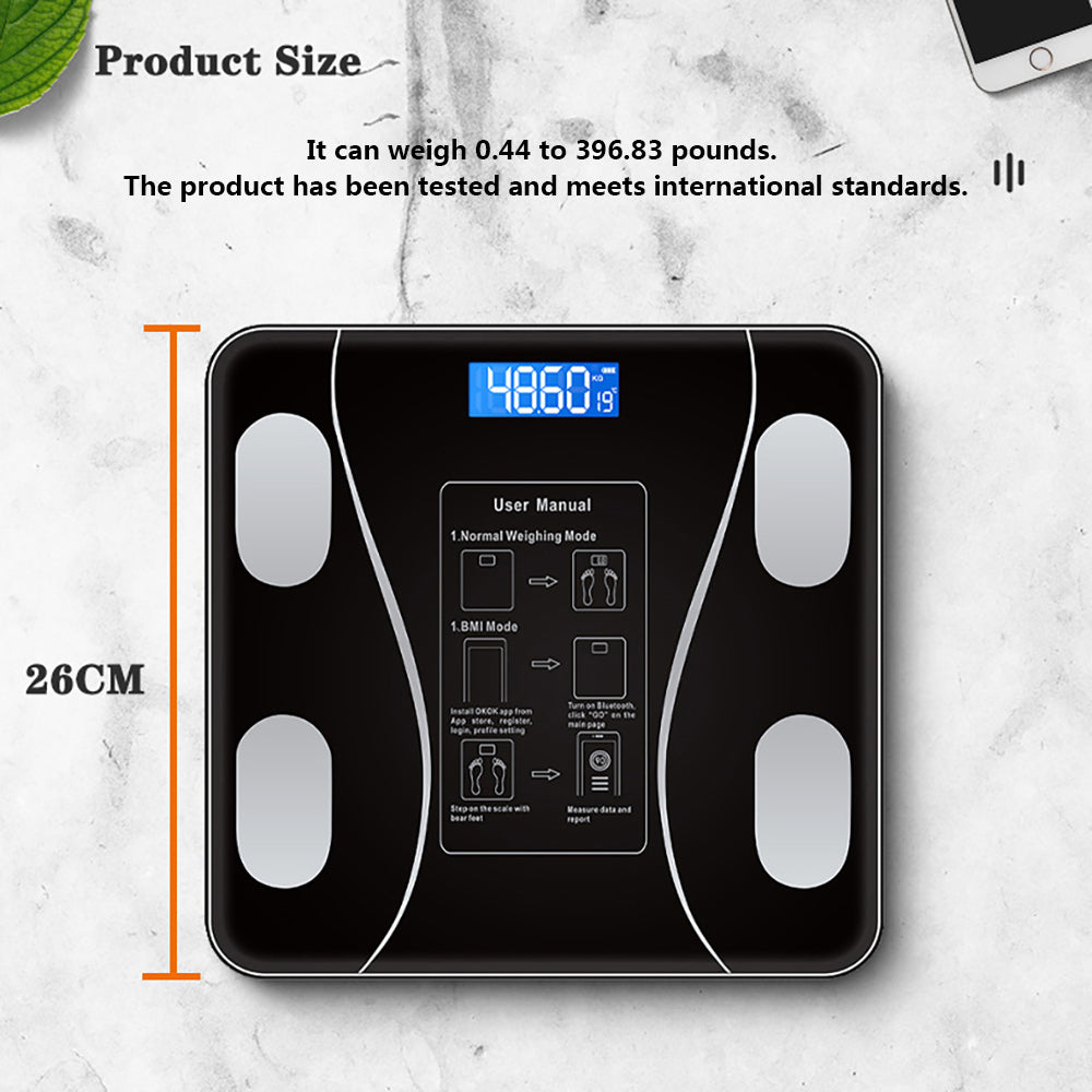 FITTRACK - Smart body weight scale with LCD display for daily health monitoring