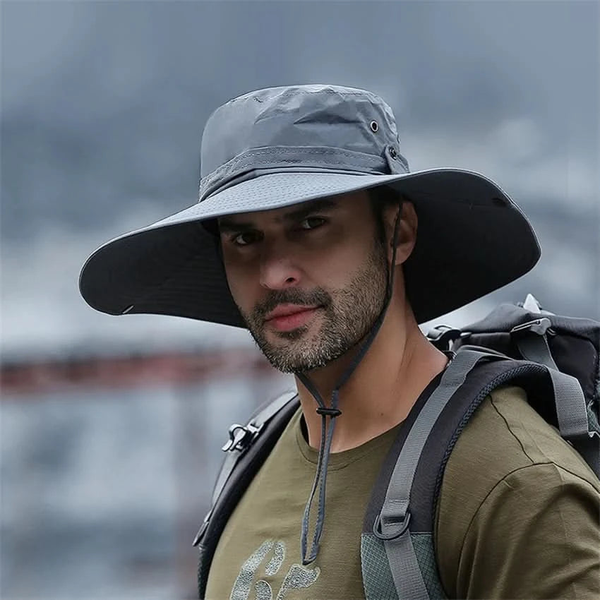 Outdoor Cowboy Style Fishing Hat - Oversized Brim for Sun Protection 5