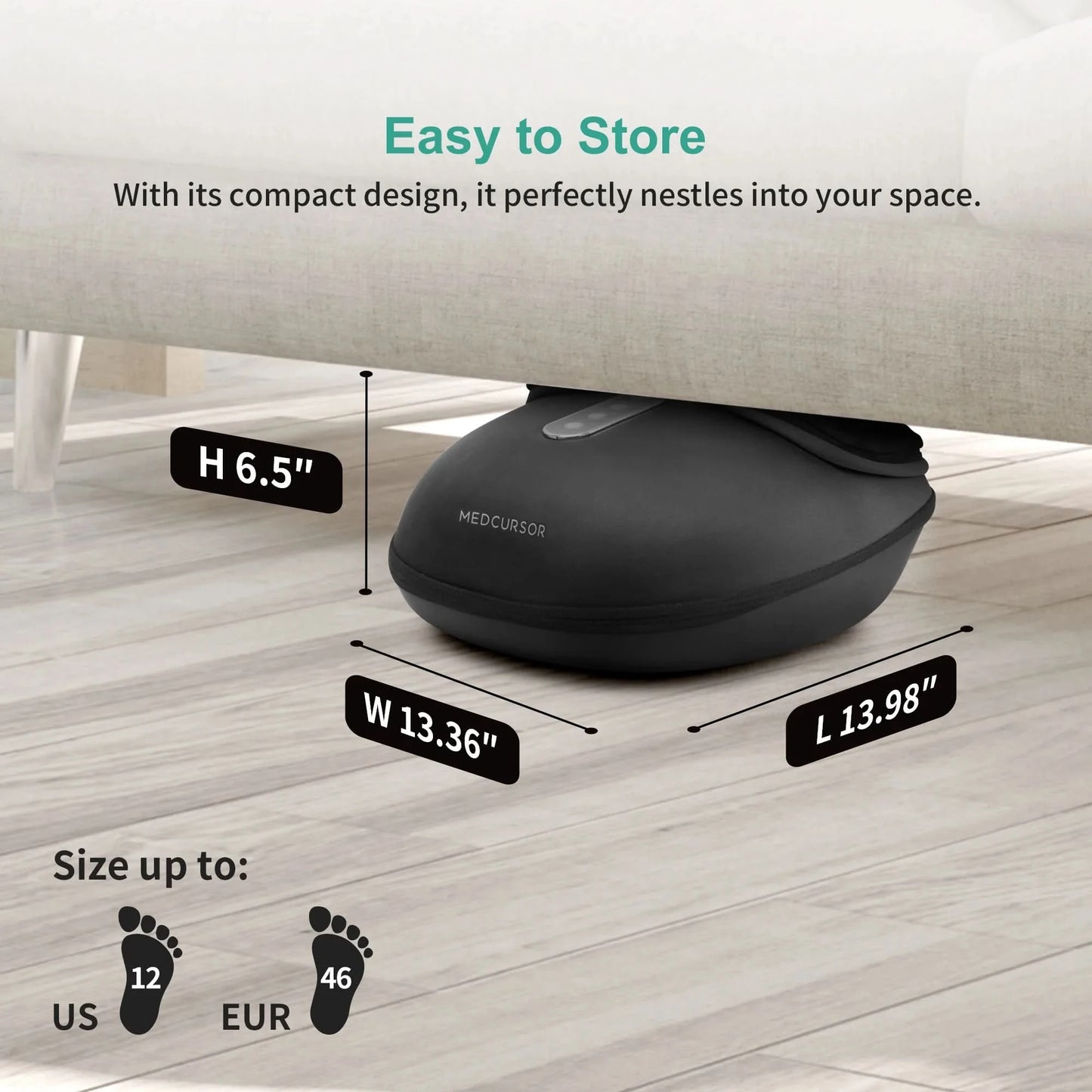 RELAXORA – Heated Shiatsu Foot Massager for Deep Kneading Relief