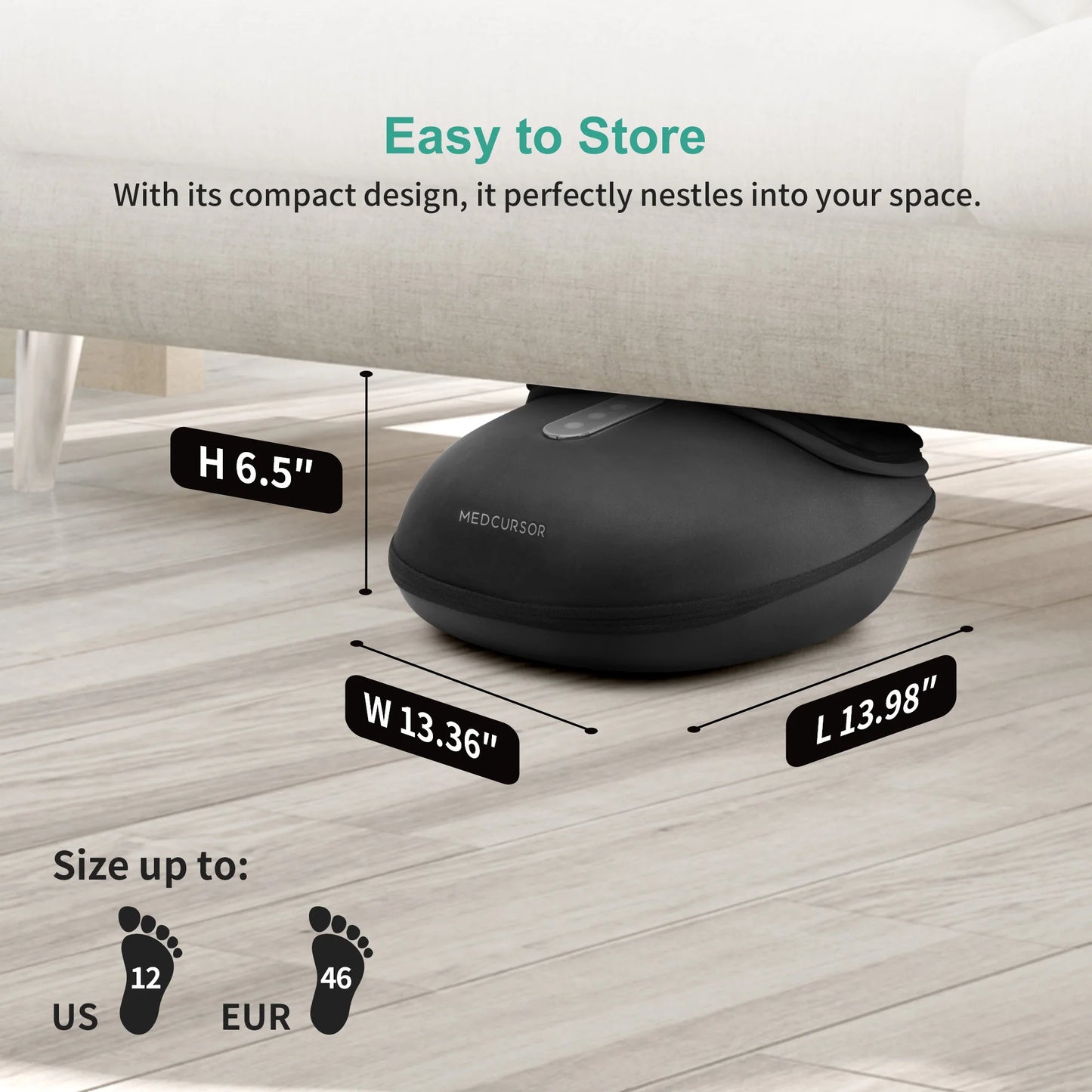 RELAXORA – Heated Shiatsu Foot Massager for Deep Kneading Relief