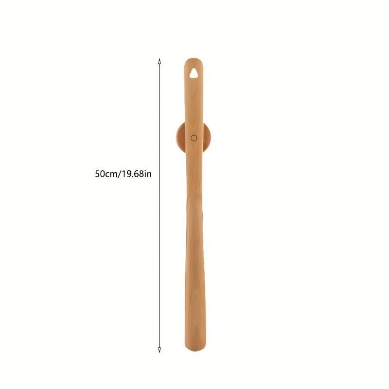 WOODSTEPPER – Wooden Shoe Horn – 50 cm ergonomic long-handle shoe helper designed for effortless, no-bend shoe wearing and daily comfort