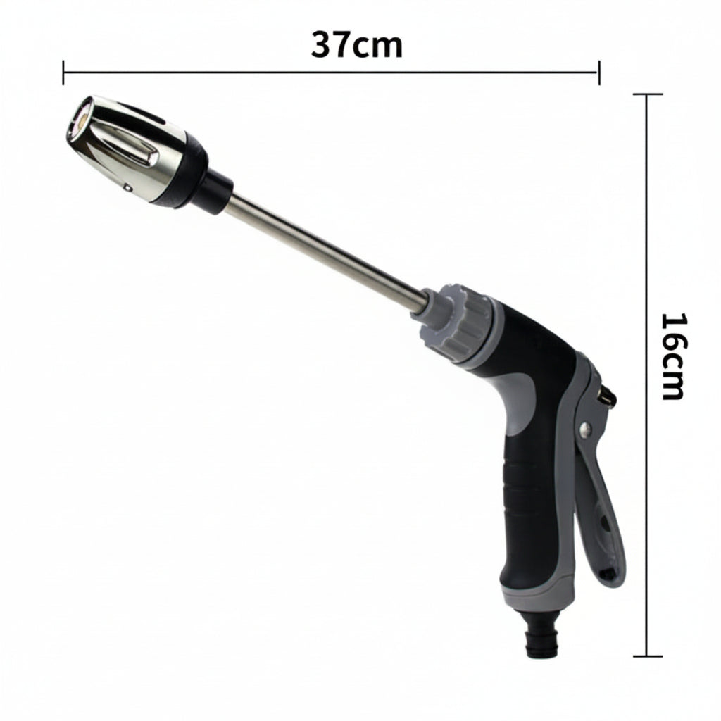 AQUAFORCE - High-pressure garden water gun with foam cannon and long handle sprayer for powerful outdoor cleaning