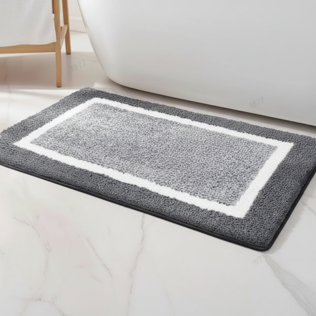 SOFTFOOT - Alfombrilla de baño antideslizante de microfibra para pisos suaves, seguros y cómodos
