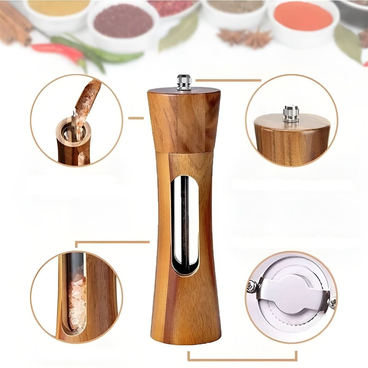 SEASONNEST – Wooden Spice Mills for Refined Dining Experiences