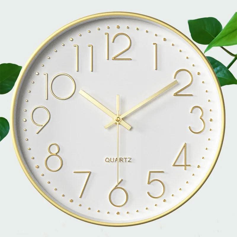 MUTELOCK – Silent Wall Clock – 12-inch non-ticking modern timepiece designed for quiet, minimalist home and office interiors