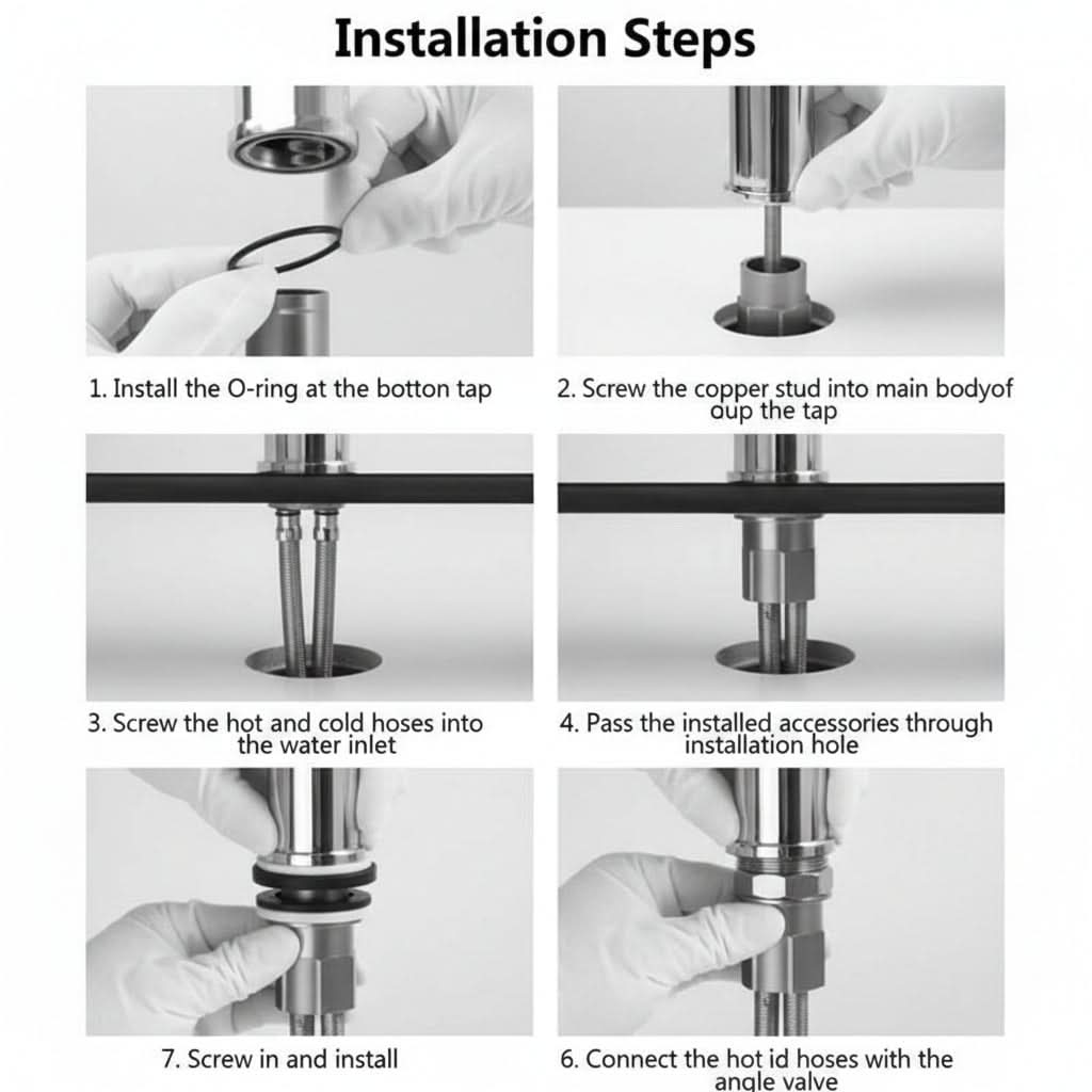 Universal Faucet Sprayer Attachment - 360° Flexible Sink Sprayer with Integrated Spray Function 6