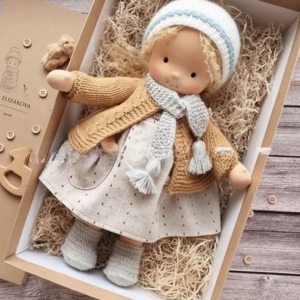 Waldolly - Handmade Cotton Waldorf Doll for Creative Imaginative Play 40