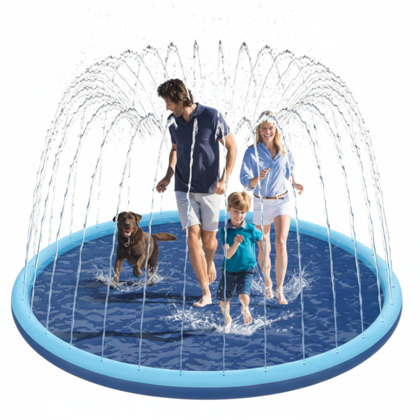 SPLASHBUDDY – Alfombrilla de piscina con aspersor sobredimensionado