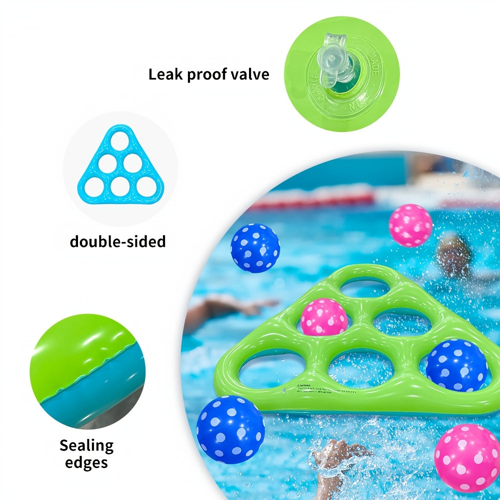 POOLPLAY – Inflatable Triangle Throw Game for Interactive Water Fun