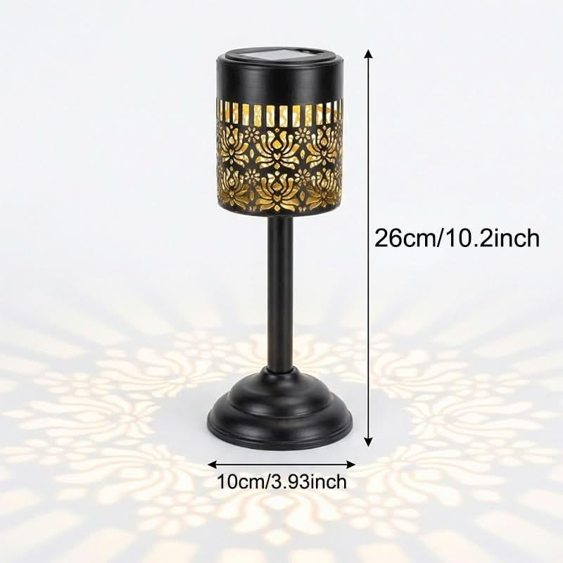 GLOWPEONY – Metal Solar Desk Lamp for Warm Evening Ambience
