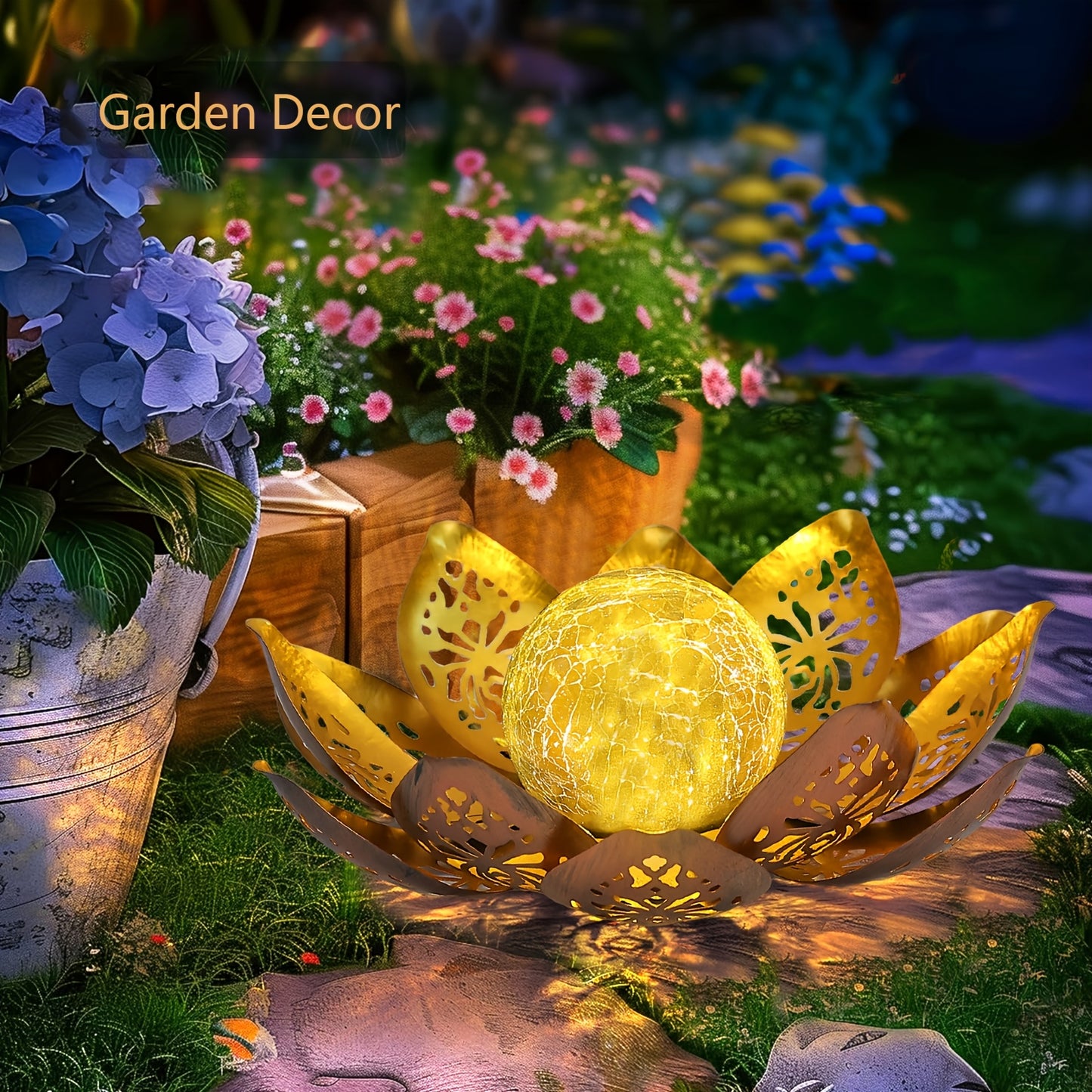 LOTUSORA – Solar Lotus Garden Lamp