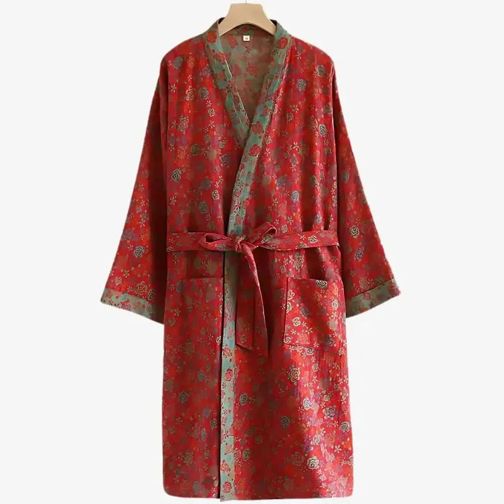 SAKURAVEIL – Organic Cotton Kimono Robe for Breathable Everyday Comfort