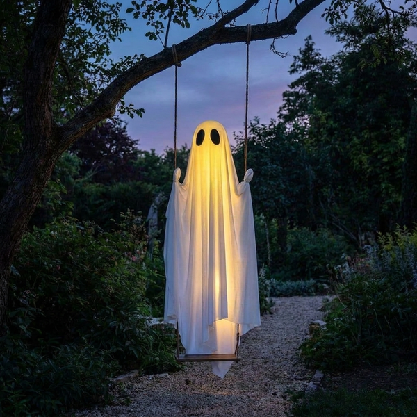 GHOSTSWAY – Glowing Ghost Swing for Spooky Outdoor Decor