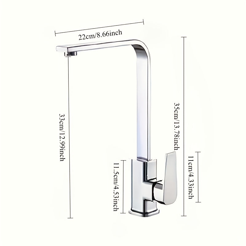 SQUAREFLOW – Rotating Kitchen Faucet with Hot & Cold