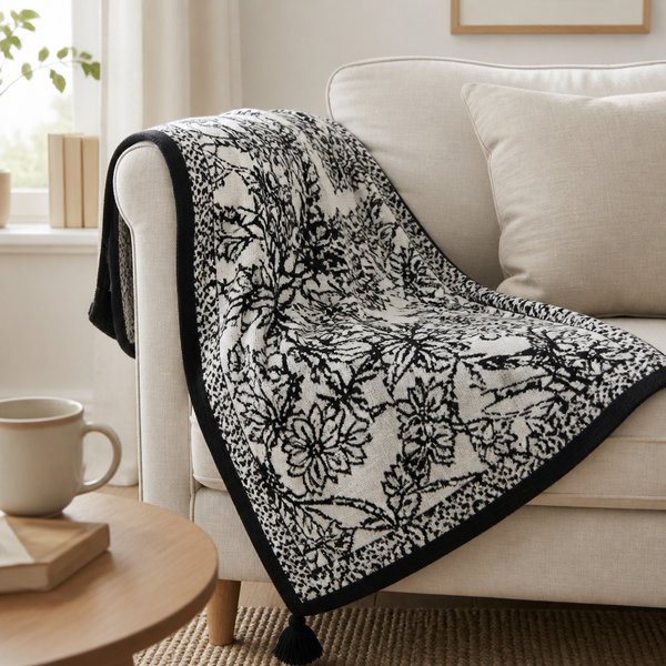 SONGBLOOM – Bird Blanket for Refined Garden-Inspired Style