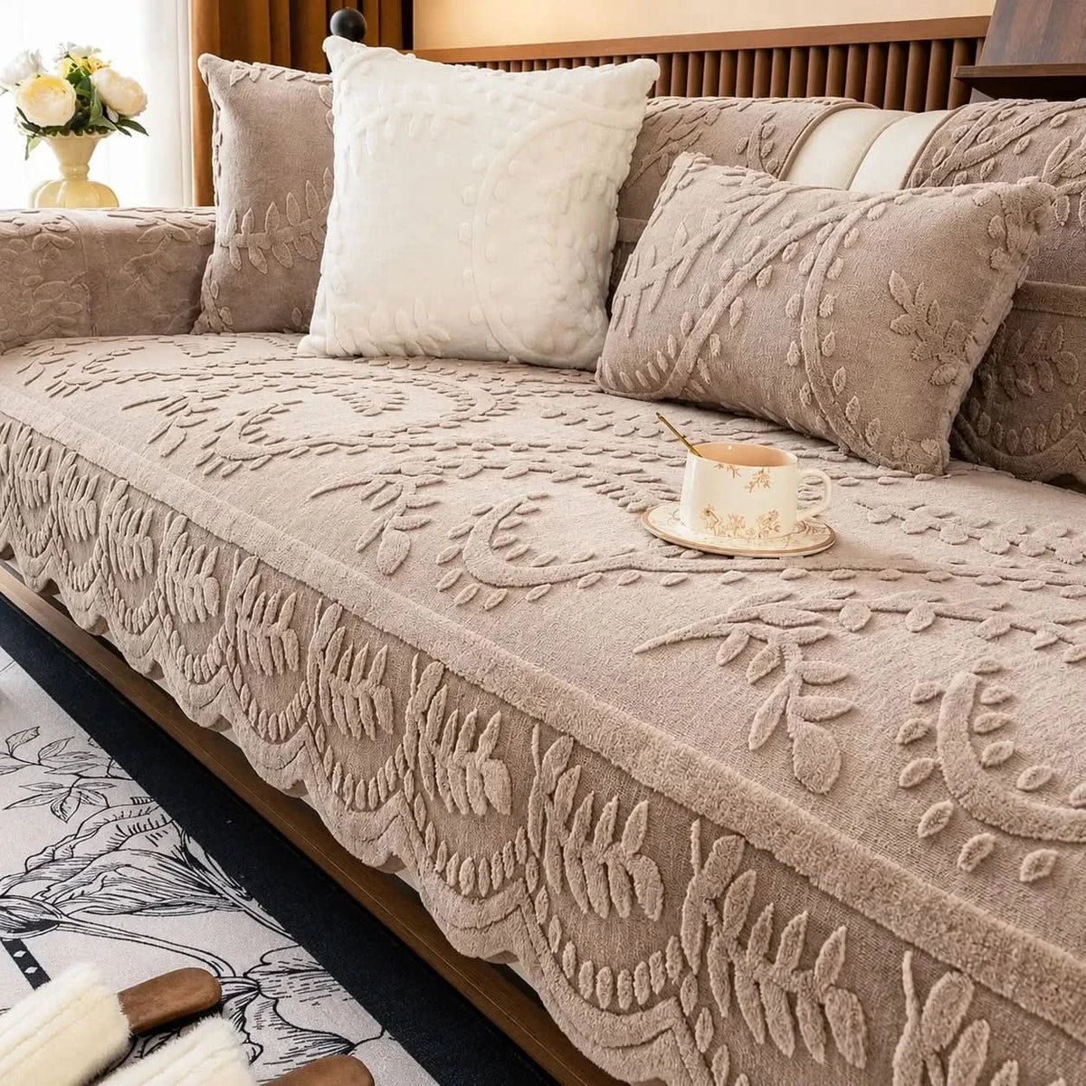 FLORAVUE – Botanical Sofa Cover for Cozy Everyday Living