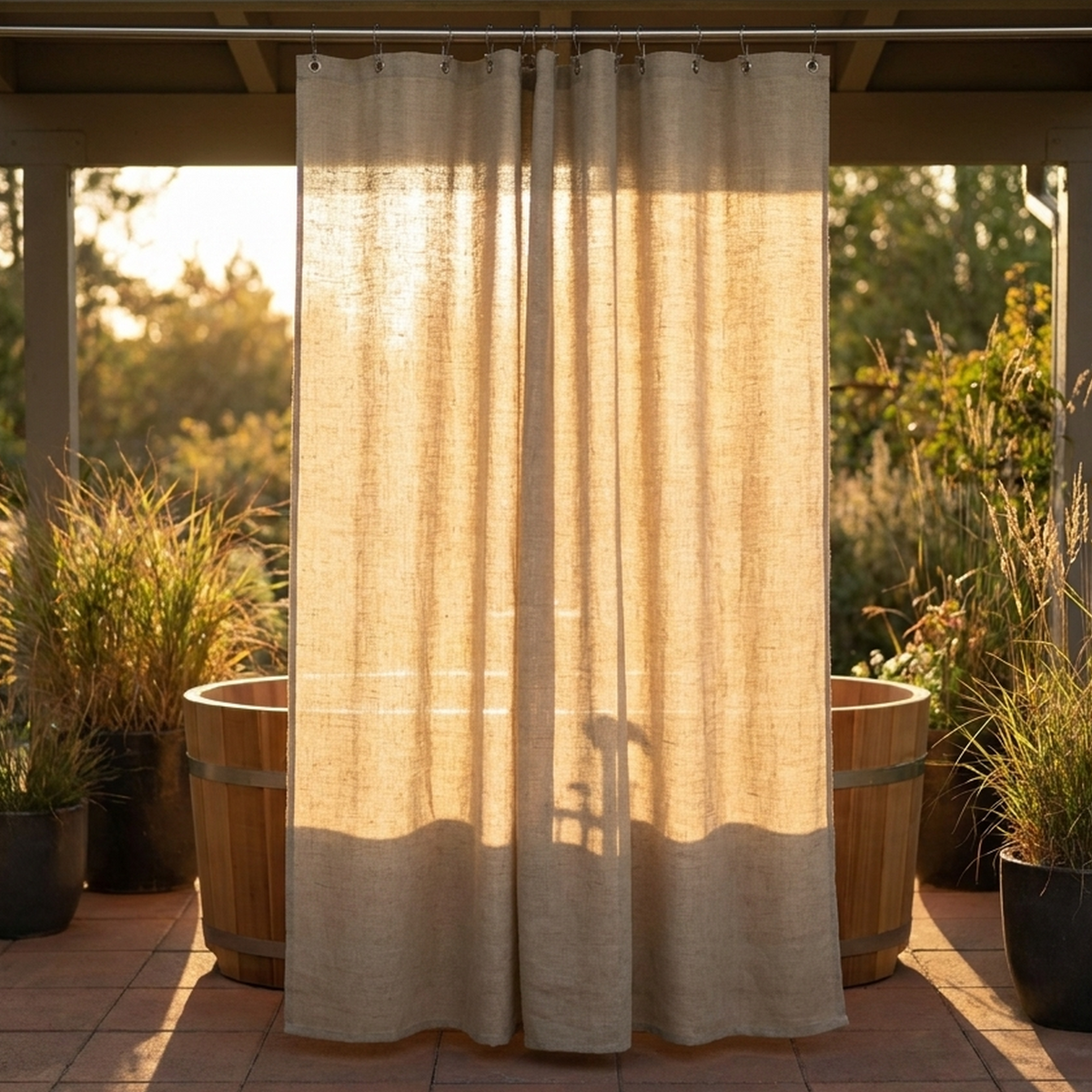 DRAPELORA – Shower Curtain with Striking Textured Style