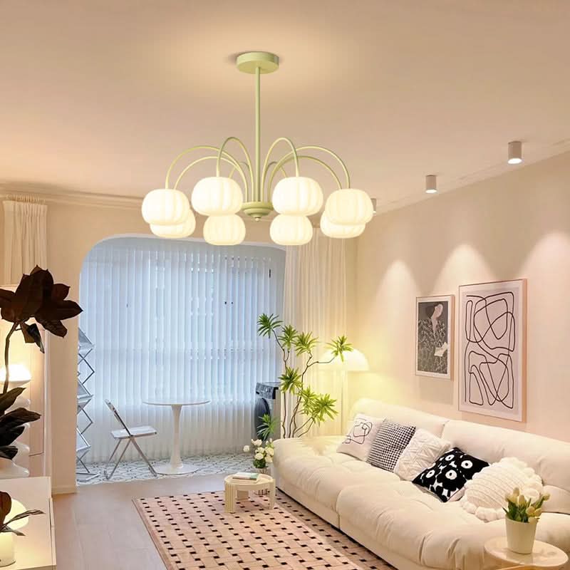 AUTUMNARBOR – Branch Chandelier with Playful Pumpkin Glow