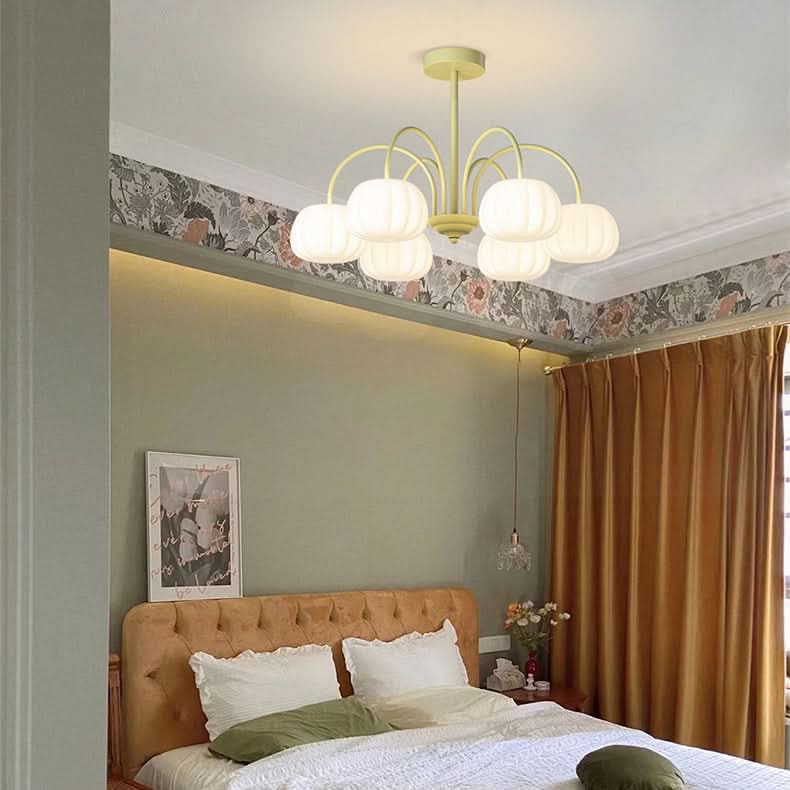 AUTUMNARBOR – Branch Chandelier with Playful Pumpkin Glow