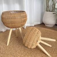 RATTANLUX – Boho Basket Planter Set for Indoor Greenery Styling