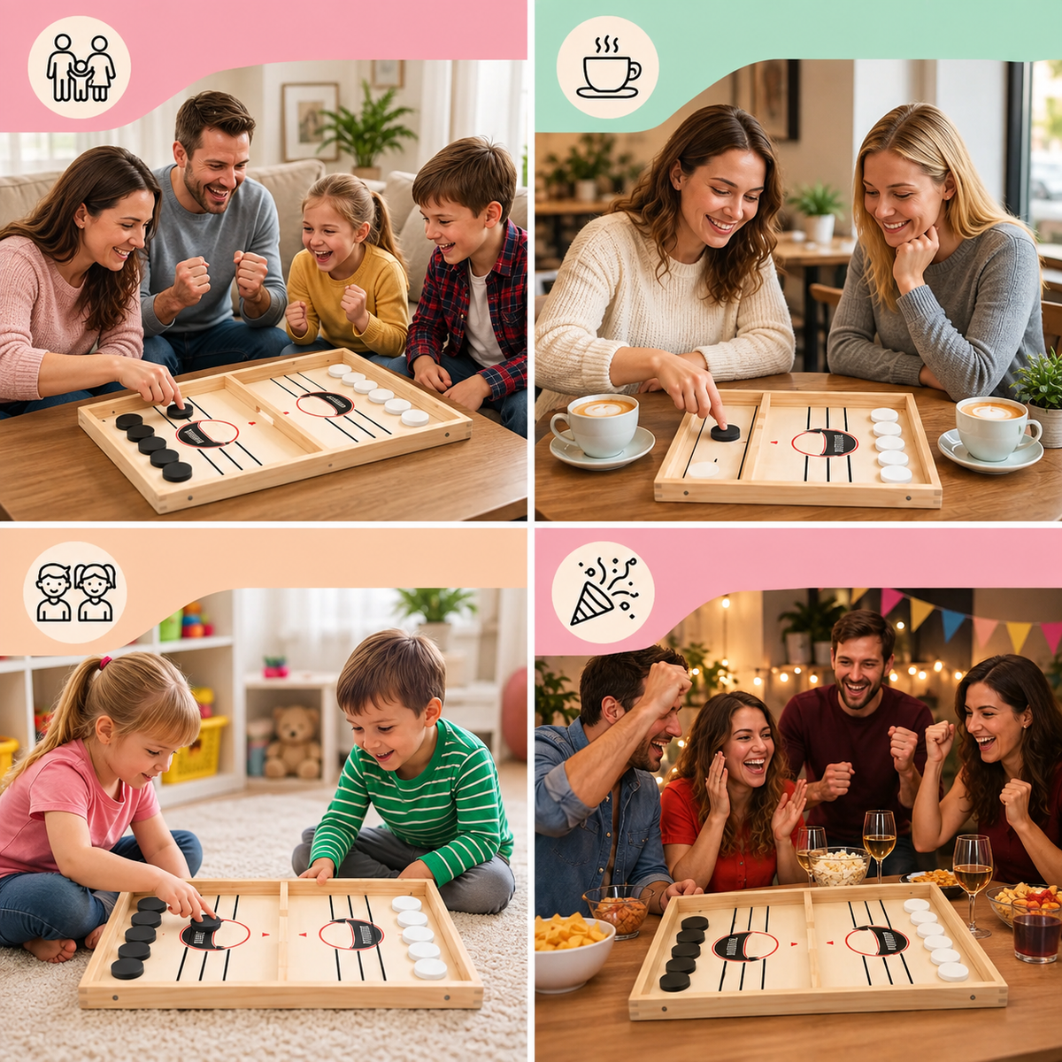 FLICKHIVE – Jogo de puck flick para desafios familiares animados