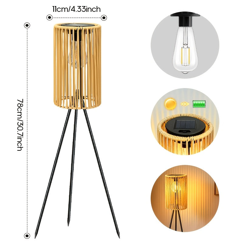 RATTANORA – Handwoven Solar Floor Lamp