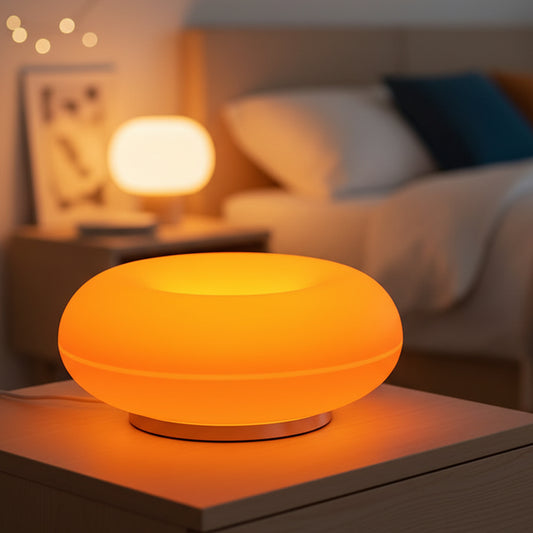 DONULUX – Modern Orange Donut Lamp for Stylish Ambient Lighting