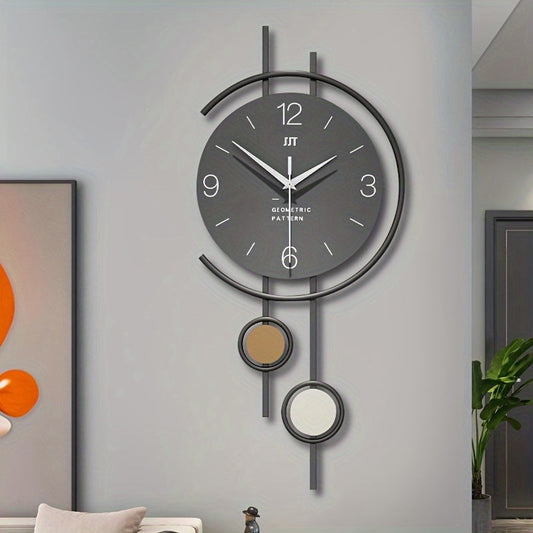 QUIETNORD - Silent Scandinavian wall clock with minimalist iron frame design