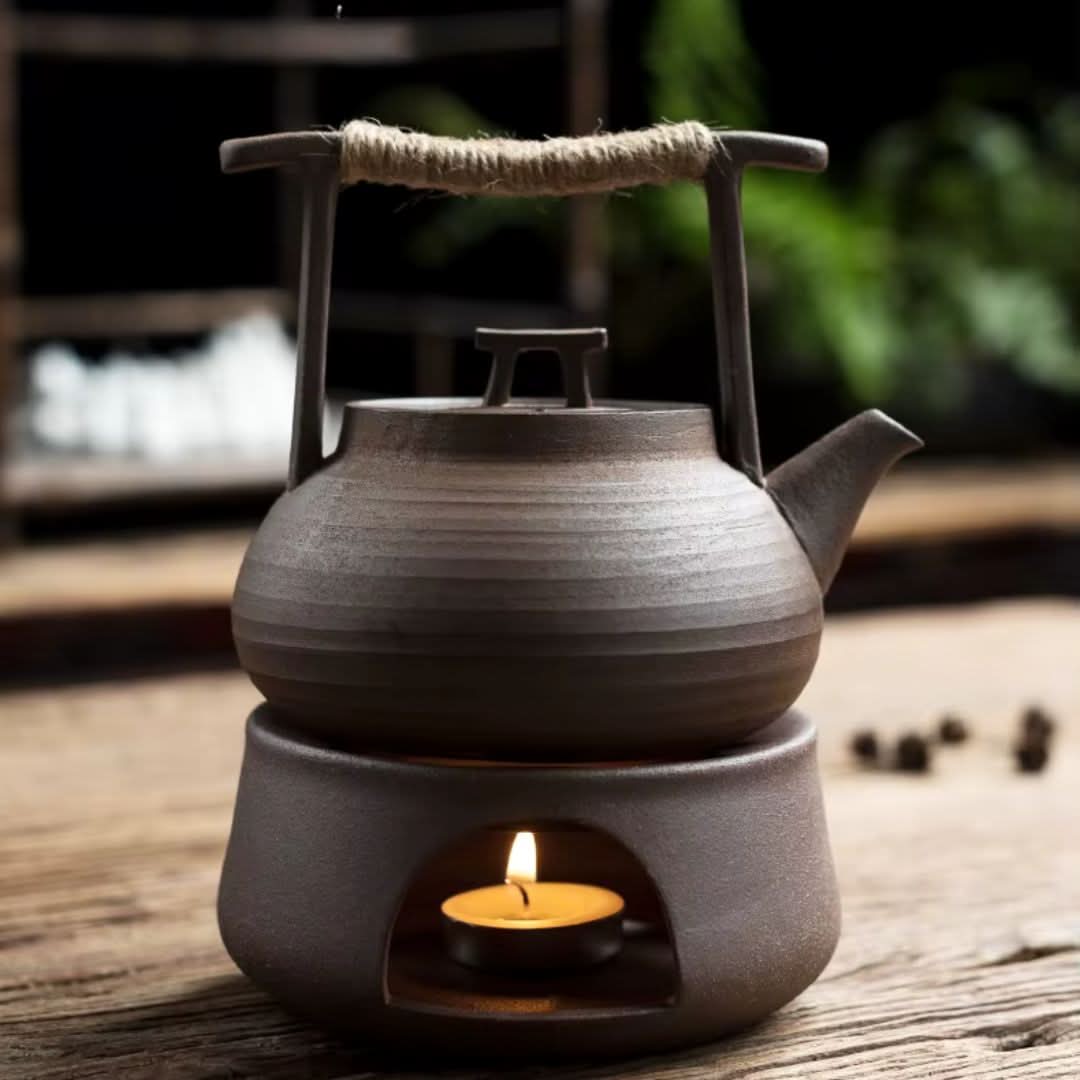 BREWFLAME – Teiera con scaldateiera a candela per momenti di tè caldo