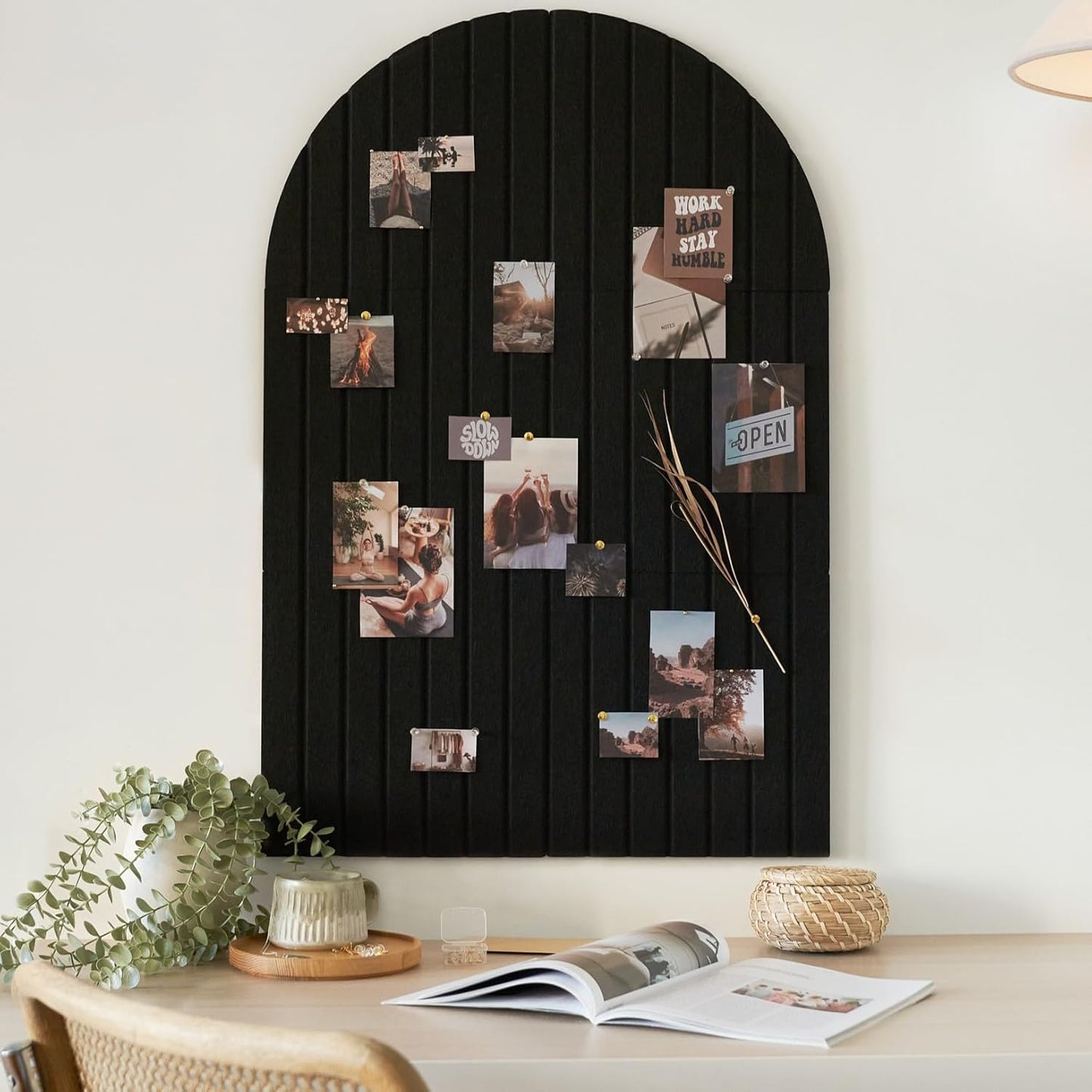 FELTOVA – Large Arched Felt Board for Stylish Wall Displays