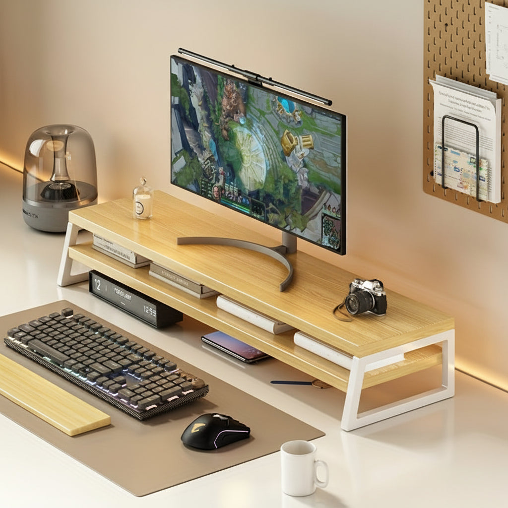 WORKNEST – Elevated Monitor Stand for Organized Desk Efficiency