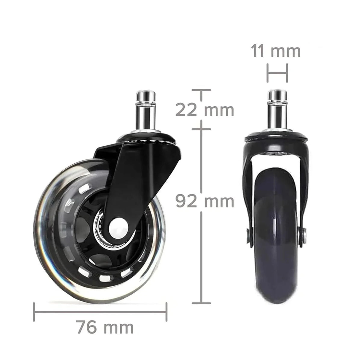 HUSHROLL – Quiet-Glide Casters for Smooth Movement