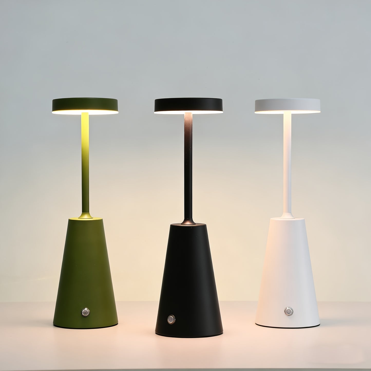 GLOWCONE – Touch Dimmable Metal Table Lamp for Modern Interiors