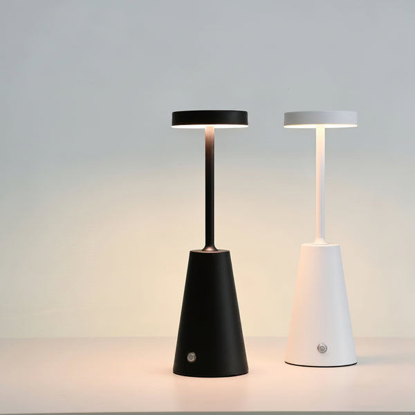GLOWCONE – Metall-Tischlampe mit Touch-Dimmung für moderne Innenräume