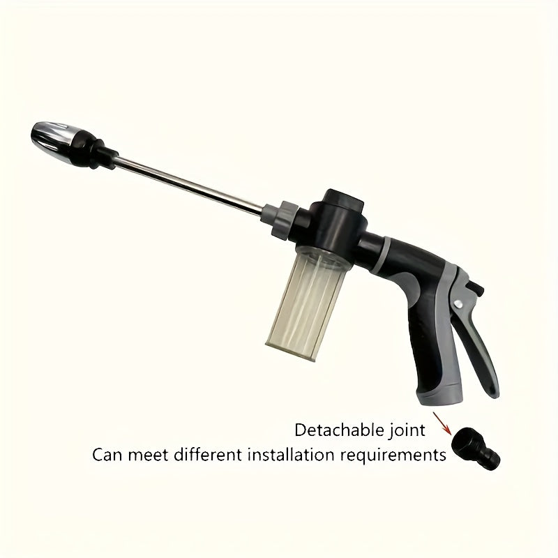 AQUAFORCE - High-pressure garden water gun with foam cannon and long handle sprayer for powerful outdoor cleaning